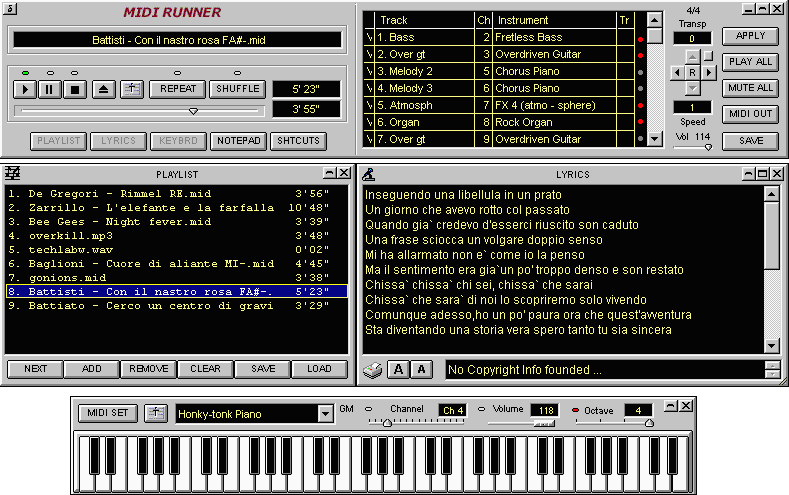 MidiRunner Screenshot